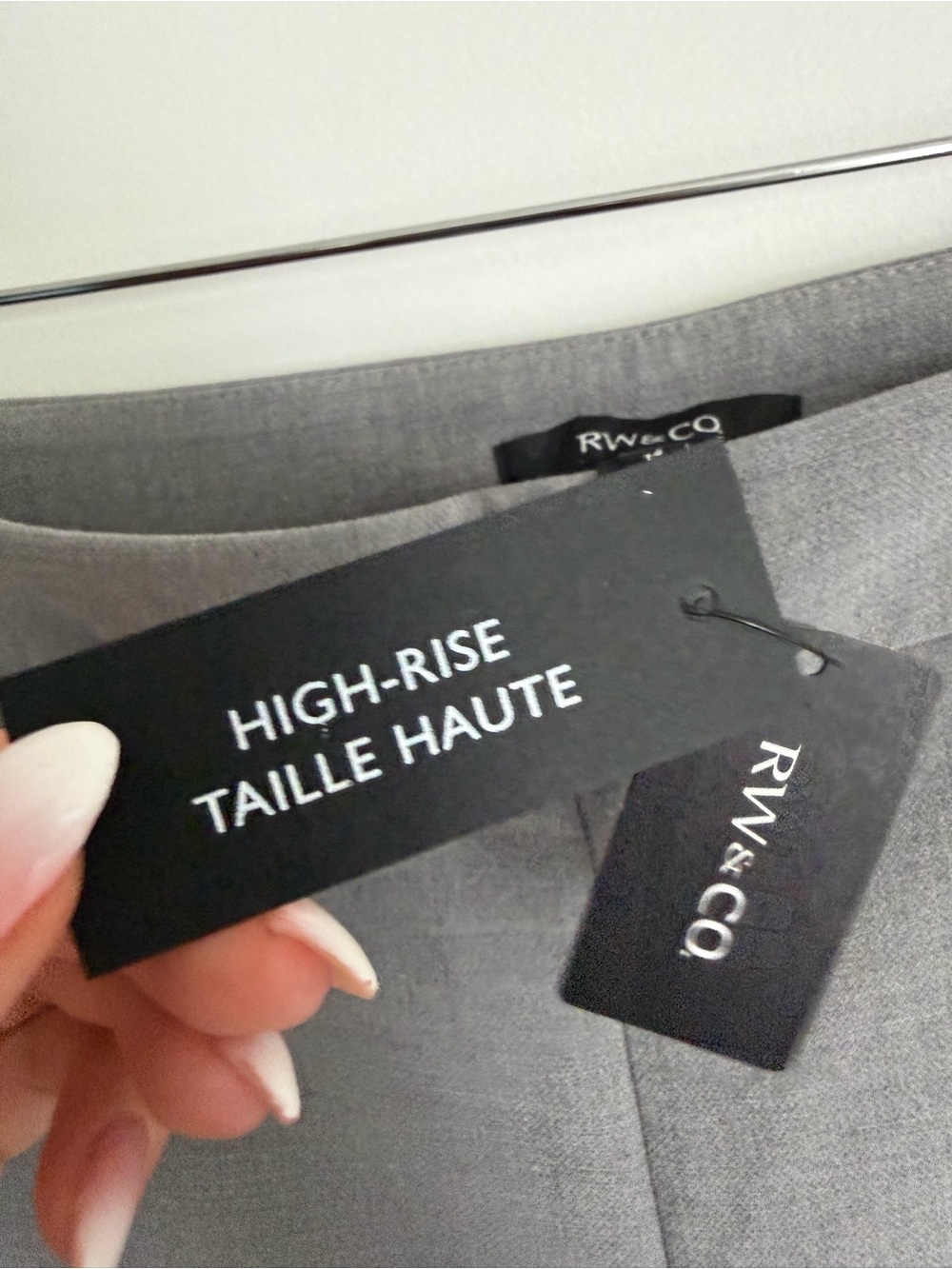 RW&CO Grey High Rise Wide Leg Culotte Pants NWT Size 14 - Picture 6 of 7